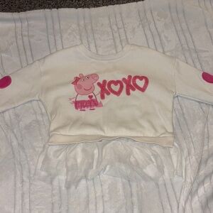 Peppa Pig White and Pink Kids Sweater